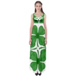 4 leaf clover Empire Waist Maxi Dress