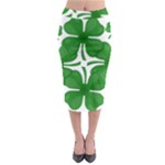 4 leaf clover Midi Pencil Skirt