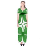 4 leaf clover Short Sleeve Maxi Dress