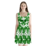 4 leaf clover Split Back Mini Dress 