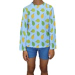 blue durians Kids  Long Sleeve Swimwear