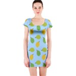 blue durians Short Sleeve Bodycon Dress