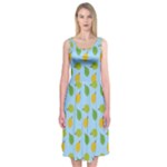 blue durians Midi Sleeveless Dress