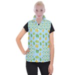 blue durians Women s Button Up Puffer Vest