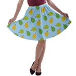 blue durians A-line Skater Skirt