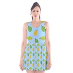 blue durians Scoop Neck Skater Dress