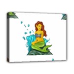 Emoji Mermaid Canvas 10  x 8  (Stretched)