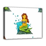 Emoji Mermaid Canvas 14  x 11  (Stretched)