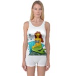 Emoji Mermaid One Piece Boyleg Swimsuit