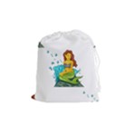 Emoji Mermaid Drawstring Pouch (Medium)