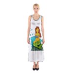 Emoji Mermaid Sleeveless Maxi Dress