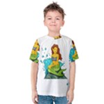 Emoji Mermaid Kids  Cotton Tee