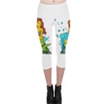 Emoji Mermaid Capri Leggings 