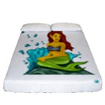 Emoji Mermaid Fitted Sheet (Queen Size)