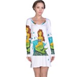 Emoji Mermaid Long Sleeve Nightdress