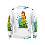 Emoji Mermaid Kids  Sweatshirt