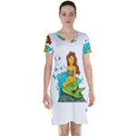 Emoji Mermaid Short Sleeve Nightdress