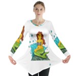 Emoji Mermaid Long Sleeve Tunic 