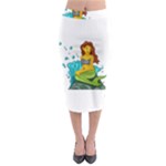 Emoji Mermaid Midi Pencil Skirt