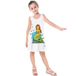 Emoji Mermaid Kids  Sleeveless Dress