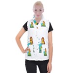 Emoji Mermaid Women s Button Up Puffer Vest