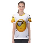 Emoji Monocle Women s Sport Mesh Tee