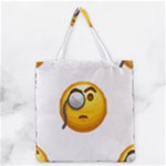 Emoji Monocle Grocery Tote Bag