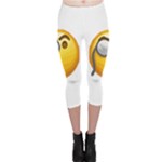 Emoji Monocle Capri Leggings 