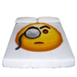 Emoji Monocle Fitted Sheet (Queen Size)