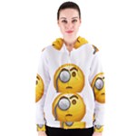 Emoji Monocle Women s Zipper Hoodie