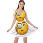 Emoji Monocle Cap Sleeve Dress