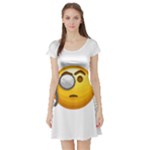 Emoji Monocle Short Sleeve Skater Dress