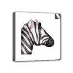 Emoji Zebra Mini Canvas 4  x 4  (Stretched)