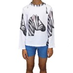 Emoji Zebra Kids  Long Sleeve Swimwear