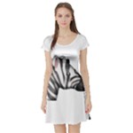 Emoji Zebra Short Sleeve Skater Dress