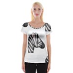 Emoji Zebra Women s Cap Sleeve Top