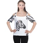 Emoji Zebra Women s Cutout Shoulder Tee