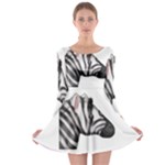 Emoji Zebra Long Sleeve Skater Dress