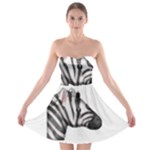 Emoji Zebra Strapless Bra Top Dress