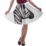 Emoji Zebra A-line Skater Skirt