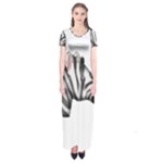 Emoji Zebra Short Sleeve Maxi Dress