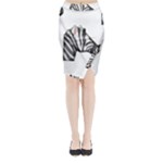 Emoji Zebra Midi Wrap Pencil Skirt