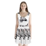 Emoji Zebra Split Back Mini Dress 