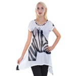 Emoji Zebra Short Sleeve Side Drop Tunic