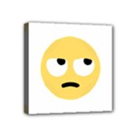 Emoji Rolling Eyes Mini Canvas 4  x 4  (Stretched)