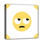 Emoji Rolling Eyes Mini Canvas 8  x 8  (Stretched)