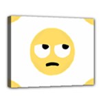 Emoji Rolling Eyes Canvas 14  x 11  (Stretched)