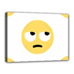 Emoji Rolling Eyes Canvas 16  x 12  (Stretched)