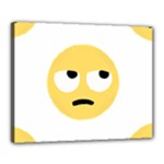 Emoji Rolling Eyes Canvas 20  x 16  (Stretched)