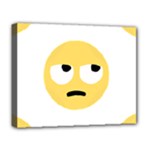 Emoji Rolling Eyes Deluxe Canvas 20  x 16  (Stretched)